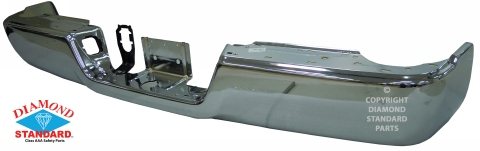 BUMPER FACE BAR- HS STEEL- CHROME- W/O SENSOR HOLES- FOR SINGLE EXHAUST- DIAMOND STANDARD- CAPA CERTIFIED Hove