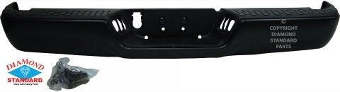 BUMPER ASSEMBLY- HS STEEL- SATIN BLACK/ PTM- W/O SENSOR HOLES- FOR SINGLE EXHAUST- INCLUDES FACE BAR/ BRACKETS