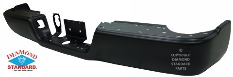 BUMPER FACE BAR- HS STEEL- SATIN BLACK/ PTM- W/O SENSOR HOLES- FOR SINGLE EXHAUST- DIAMOND STANDARD- CAPA CERT