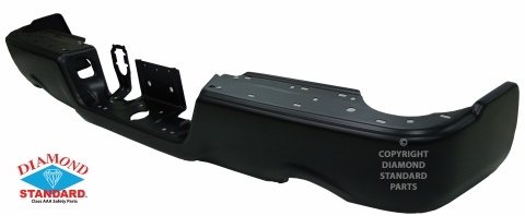 BUMPER FACE BAR- HS STEEL- SATIN BLACK/ PTM- W/O SENSOR HOLES- FOR DUAL EXHAUST- DIAMOND STANDARD- CAPA CERTIF