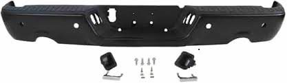 BUMPER ASSEMBLY- STEEL- SATIN BLACK/ PTM- W/ 4 SENSORS- FOR DUAL EXHAUST- INCLUDES FACE BAR/ BRACKETS/ STEP PA
