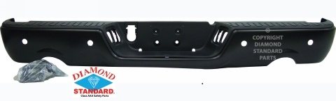 BUMPER ASSEMBLY- HS STEEL- SATIN BLACK/ PTM- W/ 4 SENSOR HOLES- FOR DUAL EXHAUST- INCLUDES FACE BAR/ BRACKETS/