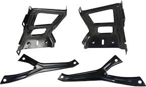 BUMPER BRACKET SET- 4 PIECES, LH (DRIVER SIDE)+ RH (PASSENGER SIDE)- HS STEEL- CAPA CERTIFIED Hover For All Pa
