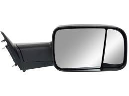 MIRROR, RH (PASSENGER SIDE)- TEXTURED BLACK- MANUAL- TOW TYPE- FLIPS UP TO EXTEND