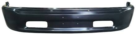 BUMPER FACE BAR- SATIN BLACK/ PTM- W/O SENSOR HOLES- W/O FOG LAMPS- W/ TOW HOOK HOLES- 2 PIECE BUMPER- CAPA CE