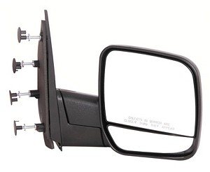 MIRROR, RH (PASSENGER SIDE)- TEXTURED BLACK- MANUAL- DUAL FLAT GLASS- SAIL TYPE