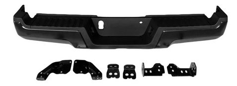 BUMPER ASSEMBLY- PRIMED BLACK- W/O SENSOR HOLES- INCLUDES END CAPS/ BUMPER SUPPORT/ BRACKETS- STEP PAD NOT INC