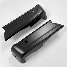 BUMPER FACE BAR END SET- SOLD AS PAIR- STEEL- PRIMED- W/ 4 SENSOR HOLES- MODEL W/ AUTOPARK Hover For All Part