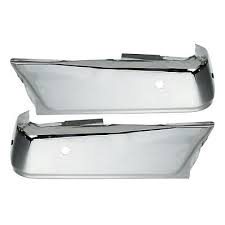 BUMPER FACE BAR END SET- SOLD AS PAIR- STEEL- CHROME- W/ 2 SENSOR HOLES- W/O AUTOPARK- EXCEPT RAPTOR / TREMOR