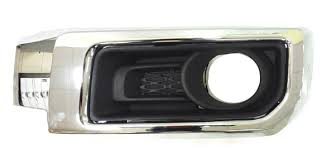 LAMP BEZEL, LH (DRIVER SIDE)- MATTE BLACK- W/ CHROME SURROUND- W/ FOG LAMP HOLE- W/O NIGHTSHADE EDITION- FOR 2