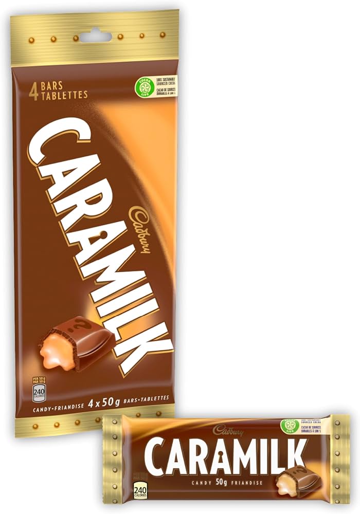 Cadbury Caramilk, Chocolatey Candy Bars, Multipack, Caramel, 50