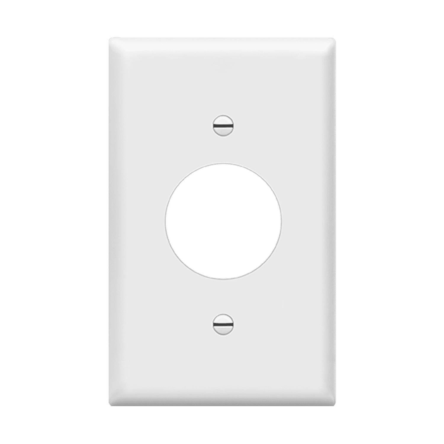 Single Receptacle, White Plate