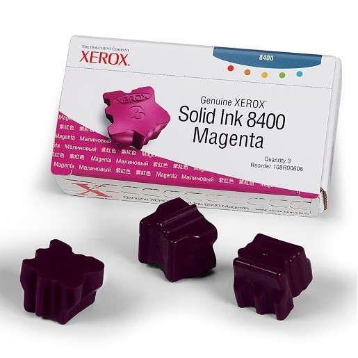 Xerox 108R00606 Solid Ink Stick, 1,133 Page-Yield, 3/Box, Magenta