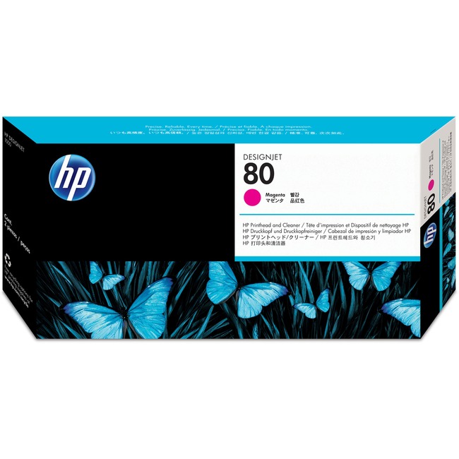 HP 80 Magenta DesignJet Printhead & Printhead Cleaner (C4822A) for DesignJet 1000 Series Large Format Printers