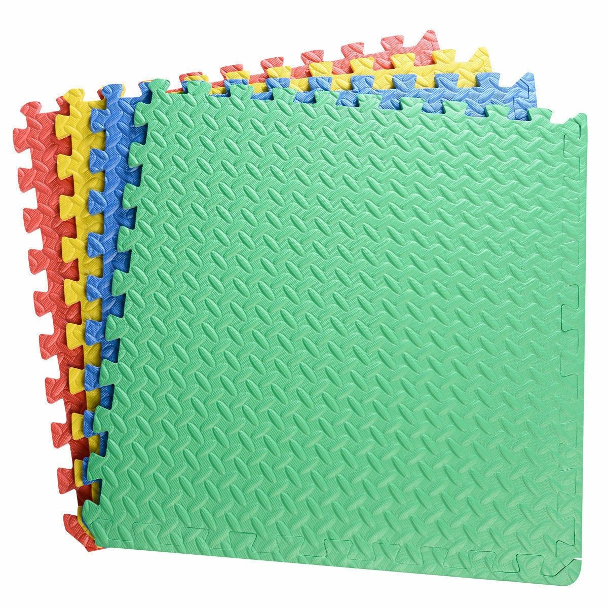 Foam Interlocking Color Play Mats, approx 12 pcs
