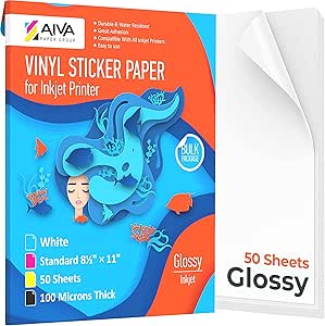 50/10 Sheet Waterproof printing paper transparent printing paper A4 Laser Inkjet Printer Paper White Self Adhesive Sticker Label