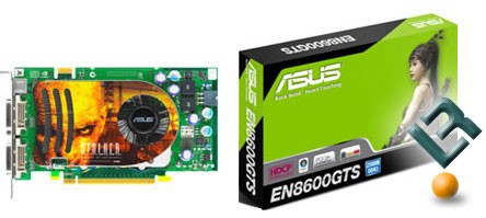 ASUS GeForce EN8600GT SILENT/HTDP/256MB DDR3 PCI-E Dual DVI/TVO Gpu QTY~