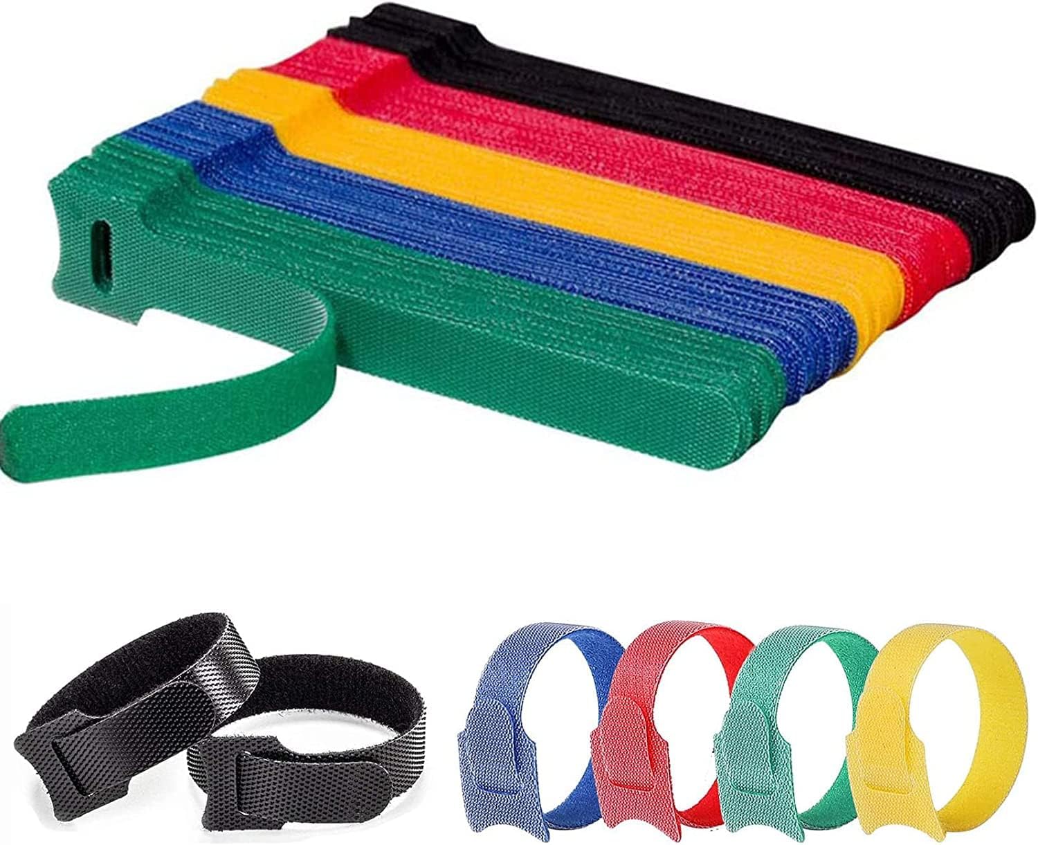 Attaches velcro pour câble VT-6 de 7.87″ - paquet de 6 - mult