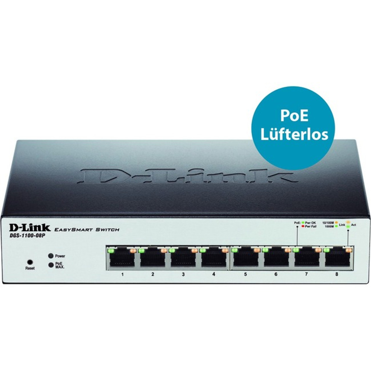 D-link Systems D-Link DGS-1100 Series EasySmart 8-Port Gigabit P