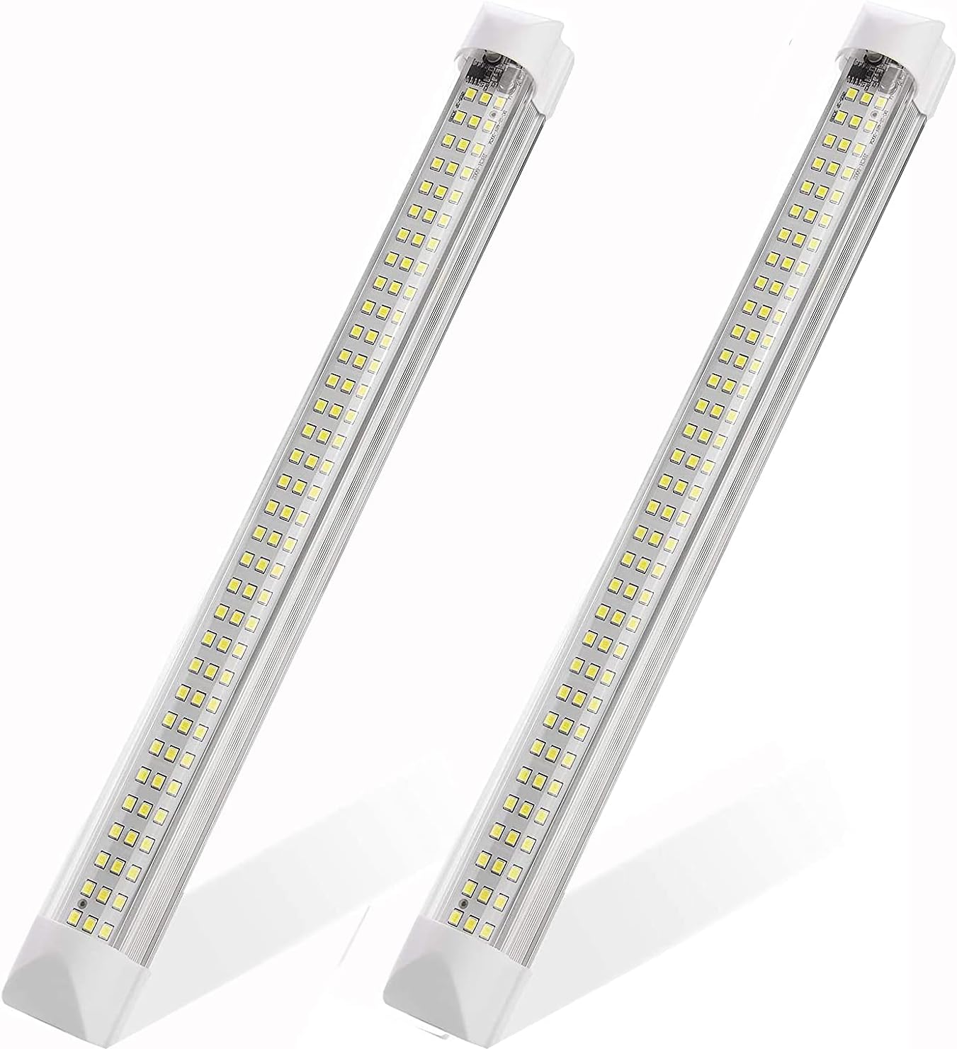 12 Volt LED Lights Bar, Daylight 6000K 13.4 Inch 99 LED 5W 500 Lumens, LED Car Interior Light Strip with Switch for RV Boat Trailer Van Camper, Pack of 2