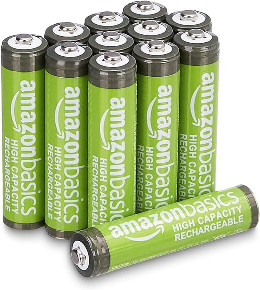 AmazonBasics AAA Rechargeable Batteries (12-Pack) Pre-charged - Battery Packaging May Vary