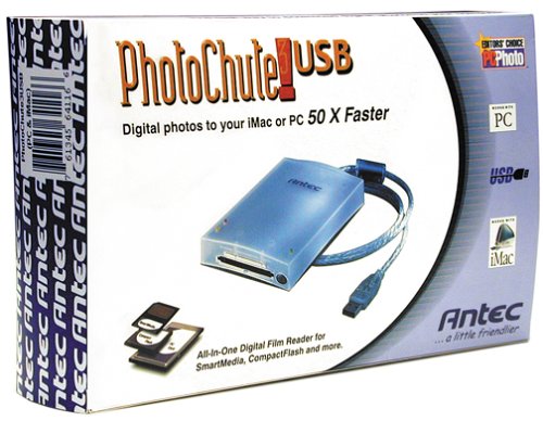 Antec Photochute 3 External USB PC Card Reader/Writer for Digital Camera to PC or iMac