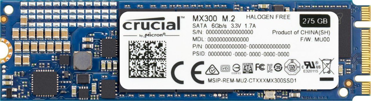 Crucial MX300 275GB SATA 2.5 Inch Internal Solid State Drive - CT275MX300SSD1