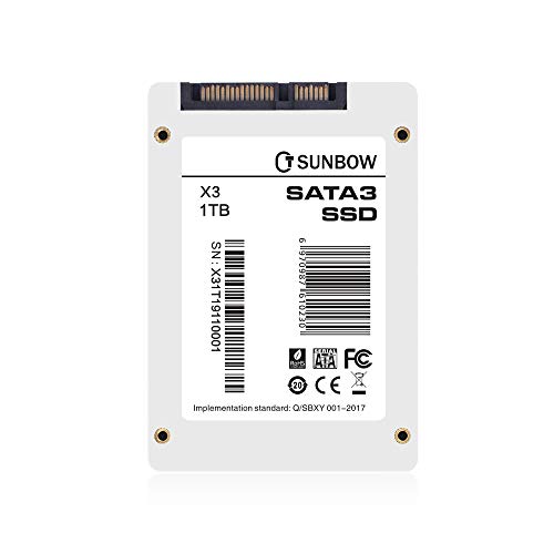 TC SUNBOW 2.5" SATA3 Internal Solid State Drive120gb SSD for PC Laptop Desktop POS Game Advertising Machine (X3 120GB)