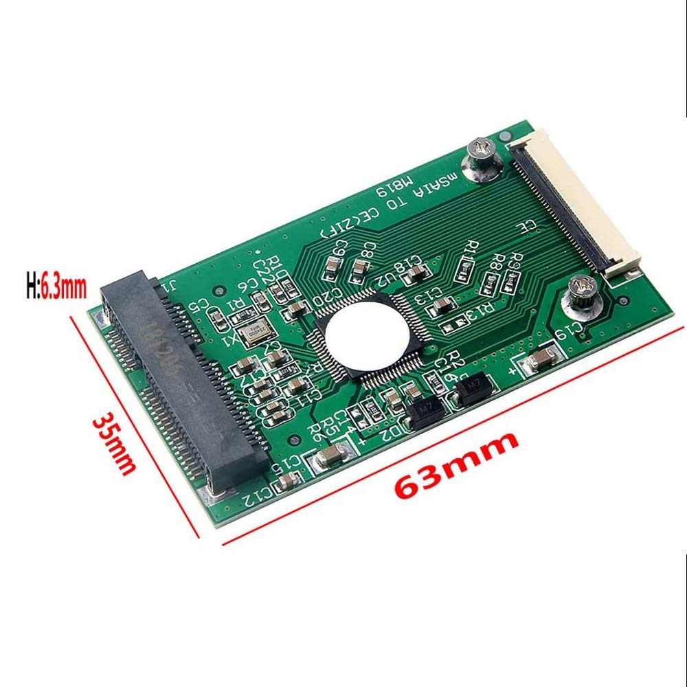 Ximimark 1Pcs Mini PCI-E mSATA to CE ZIF 1.8 inch SSD to 40 pin ZIF CE Cable Adapter Converter Card SSD HDD Adapter Converter