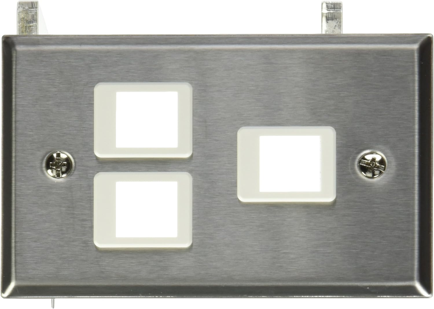 C2G 37093 1-Port Keystone Wall Plate Stainless Steel