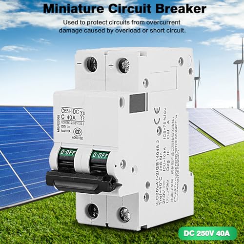 2P 250V Low-voltage DC Miniature Circuit Breaker For Solar Panels Grid System din rail mount(63A), Breaker DC Circuit Amp Solar Double Pole