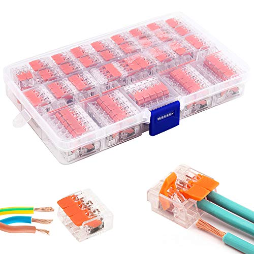 75 Pack Lever Nuts Assortment Splicing Connector Kit 2 Conductor 3 Conductor 5 Conductor