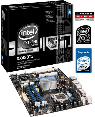 Intel DX48BT2 Extreme Series X48 Desktop Board, ATX, DDR3 1600, 3xPCIe x16, 1600MHz FSB, LGA775, Retail Motherboard