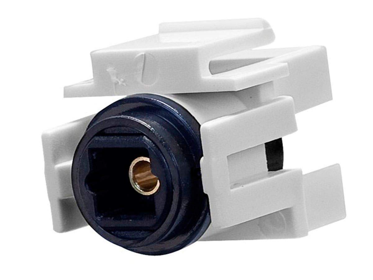 C&E Keystone Jack Toslink Female to Female Coupler Adapter, White 3 PCS CNE583051