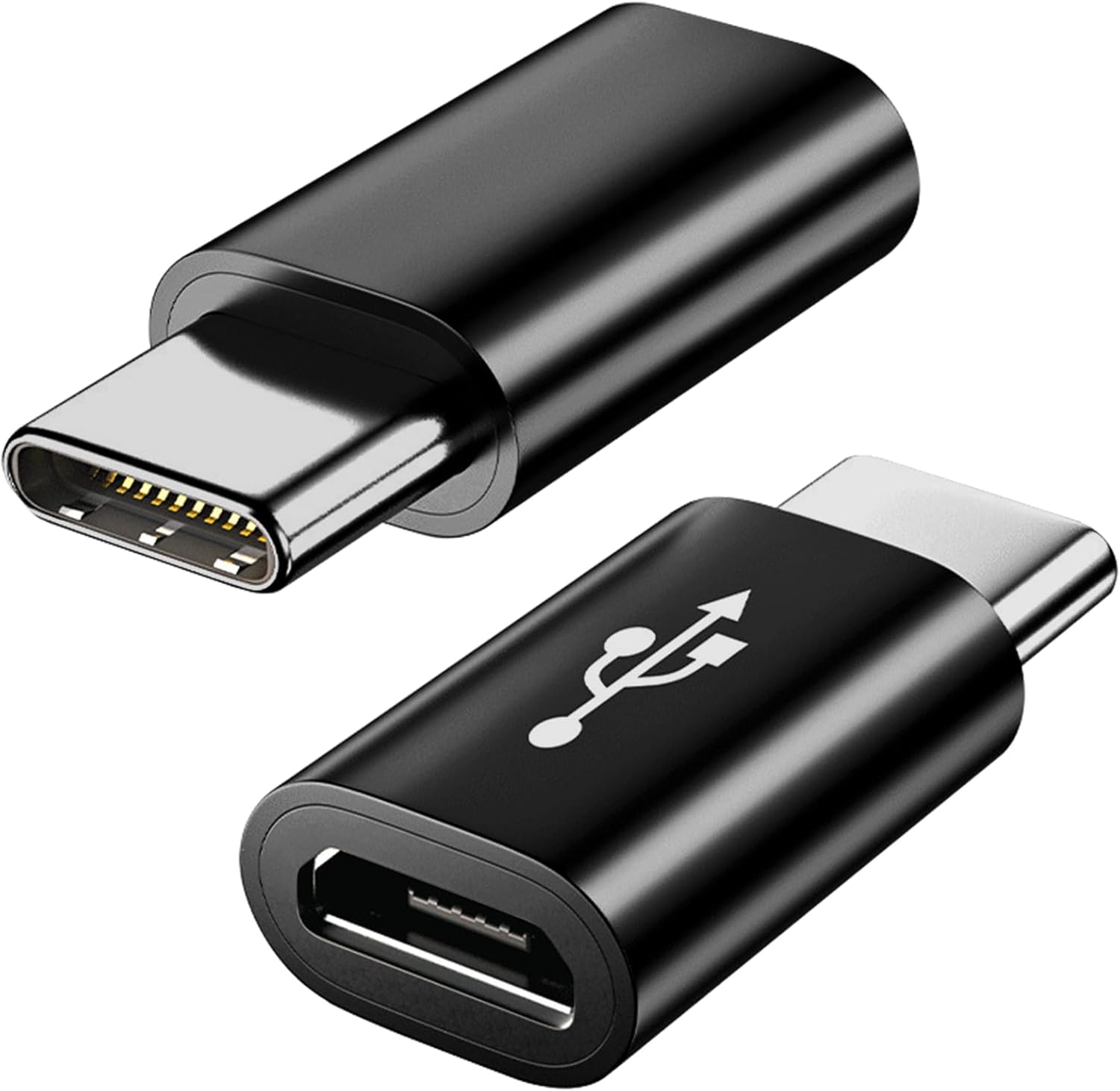 USB Type C Adapter, GreatMarket USB-C Male to Micro USB Female Convert Connector Fast Charge Adapter for MacBook, Google Pixel, Samsung Note 8 and More Devices (Set of 6, Black)