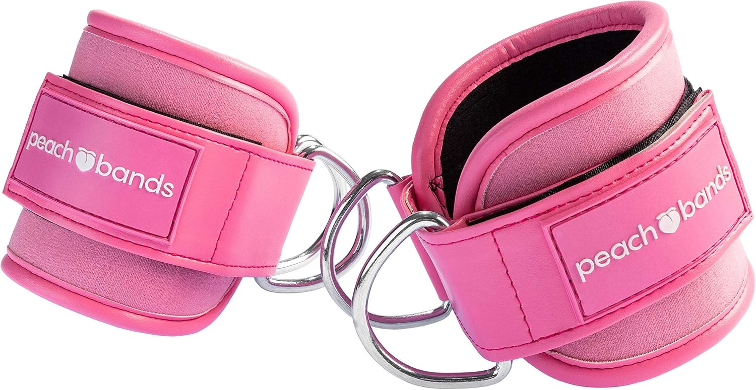 Peach Bands | Padded Ankle Strap for Cable Machines (Pair Pack)