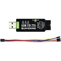 Waveshare Industrial USB to TTL Converter with Original FT232RNL Onboard and Multi Protection Circuits Support Multi Systems Support Win7/8/8.1/10/11, Mac, Linux, Android, Wince