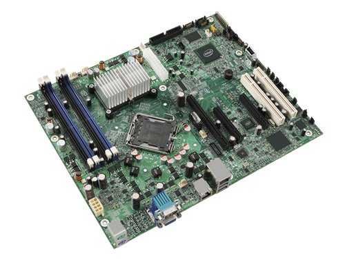 Intel S3200SH Server Motherboard - Intel 3200 Chipset - Socket T LGA-775 - 1 Pack. 3200 LGA775 QC MAX-8GB DDR2 SSI TEB PCIE16 PCIE8 2PCI VID GBE RAID ISP-MB. ATX - 1 x Processor Support - 8 GB DDR2 SDRAM Maximum RAM - Floppy Controller, Serial ATA/300 RAID Supported Controller - 1 x PCIe x16 Slot