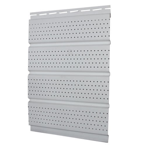 10 in. Perforated Woodgrain Double 5 Soffit white