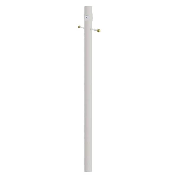 9-3/4 Inch X12-5/8 Inch  White Self Bkt Pole Spt