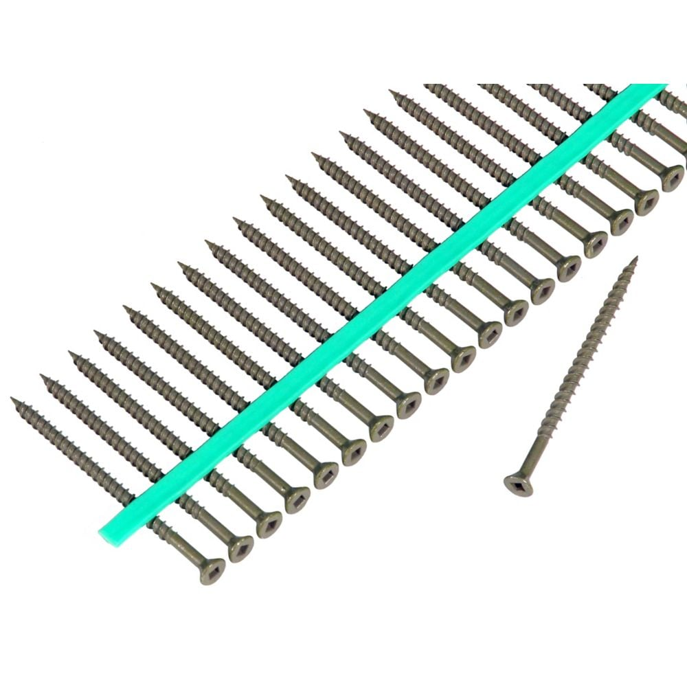 8x3 Flat Socket Green Deck Screws