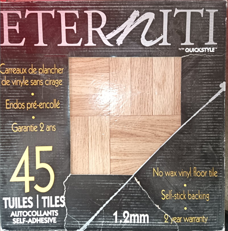 Quickstyle Eterniti Vinyl Floor Tiles - Self-Adhesive, Easy to
