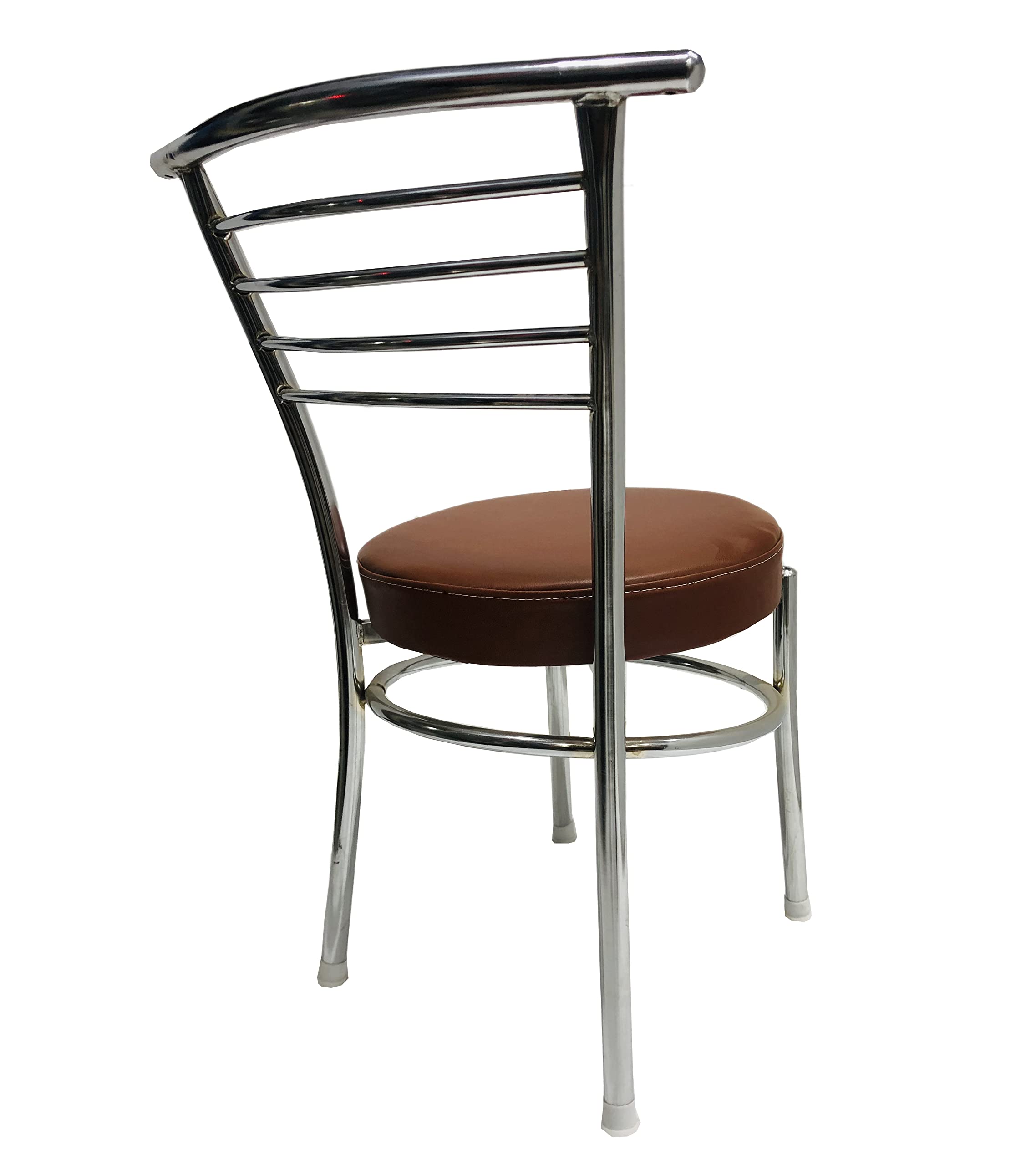 HCD Army Stainless Steel Dining Chair, Side Chair, Chrome Chair in Polish Finish, Indoor or Outdoor Chair, Metal Chair (Set of 2)