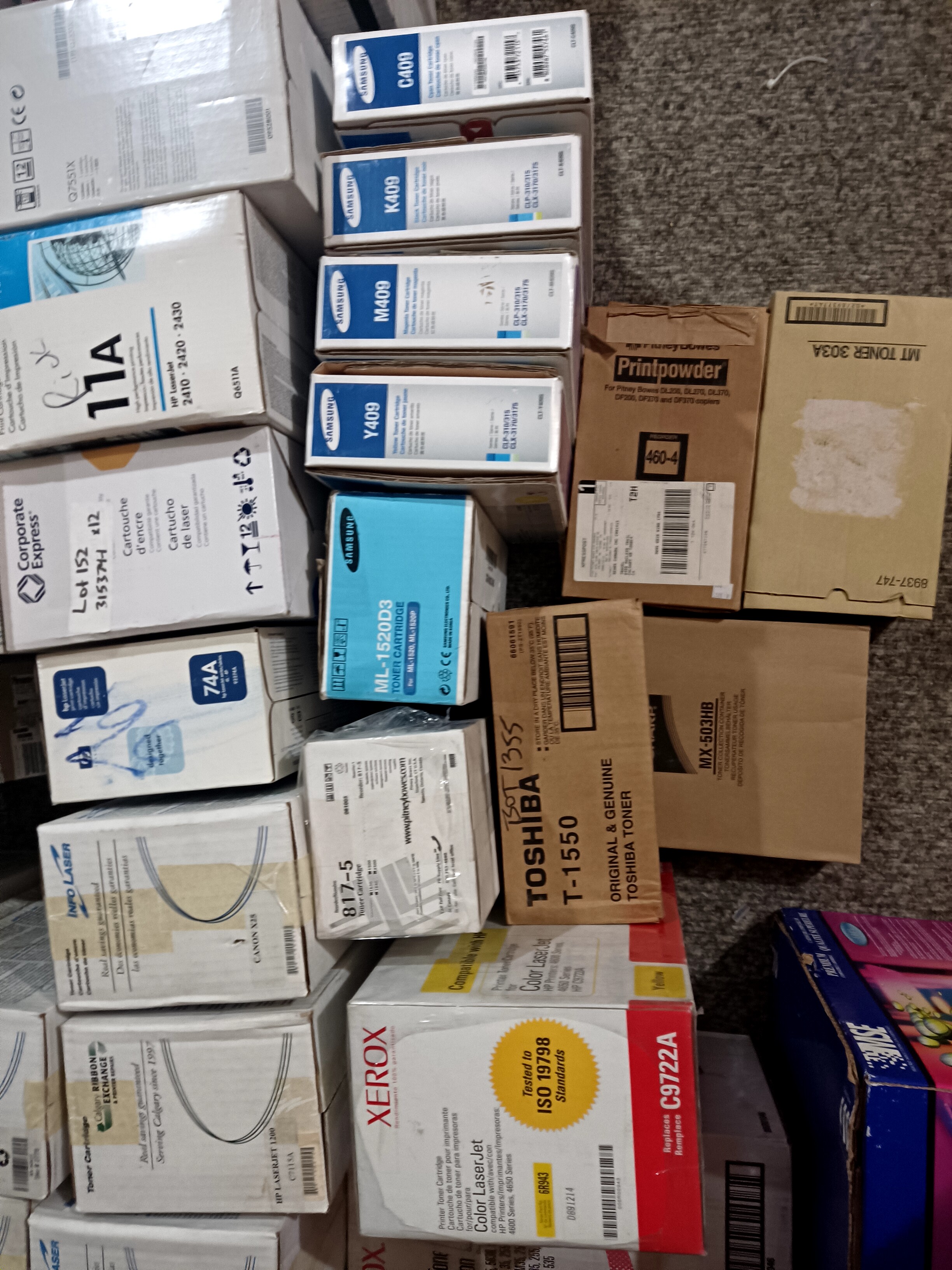 WestNet Warehouse Toner Lot, Mixed Laser and Ink Cartridges, Calgary Pickup