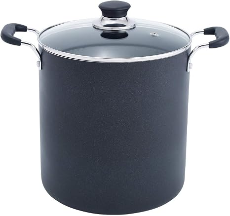 T-fal A9228064 Specialty Nonstick 12-Quart Stockpot Dishwasher Safe Stock Pot Cookware, Black