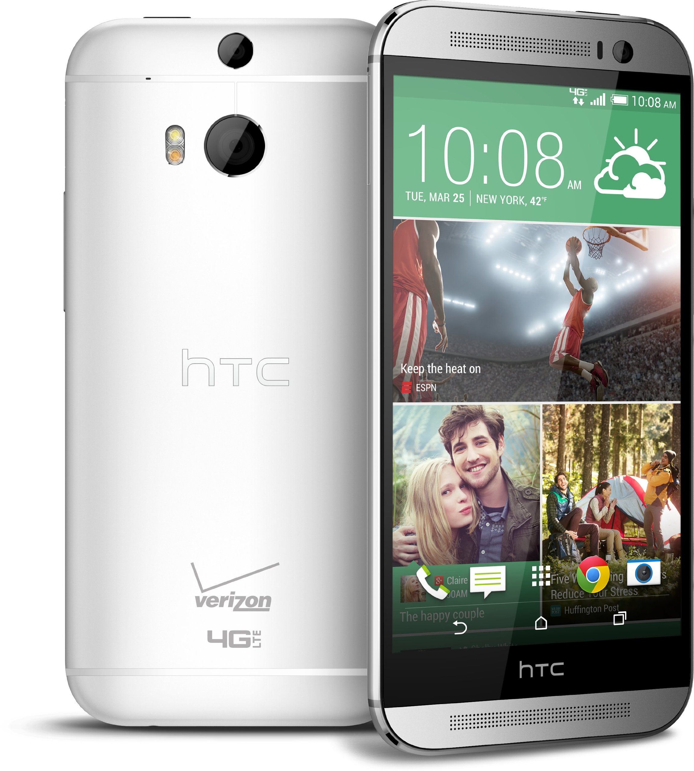 HTC One M8 Unlocked Phone with Dual 4 MP Primary Camera, 3G, 32GB Storage, QHTC - International Version (Grey)