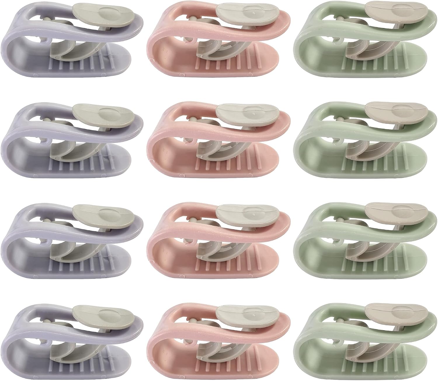 Duvet Pins Clips 12 Pcs Reusable Duvet Fasteners, Suitable for Bed Sheet and Duvet Cover(Grey)
