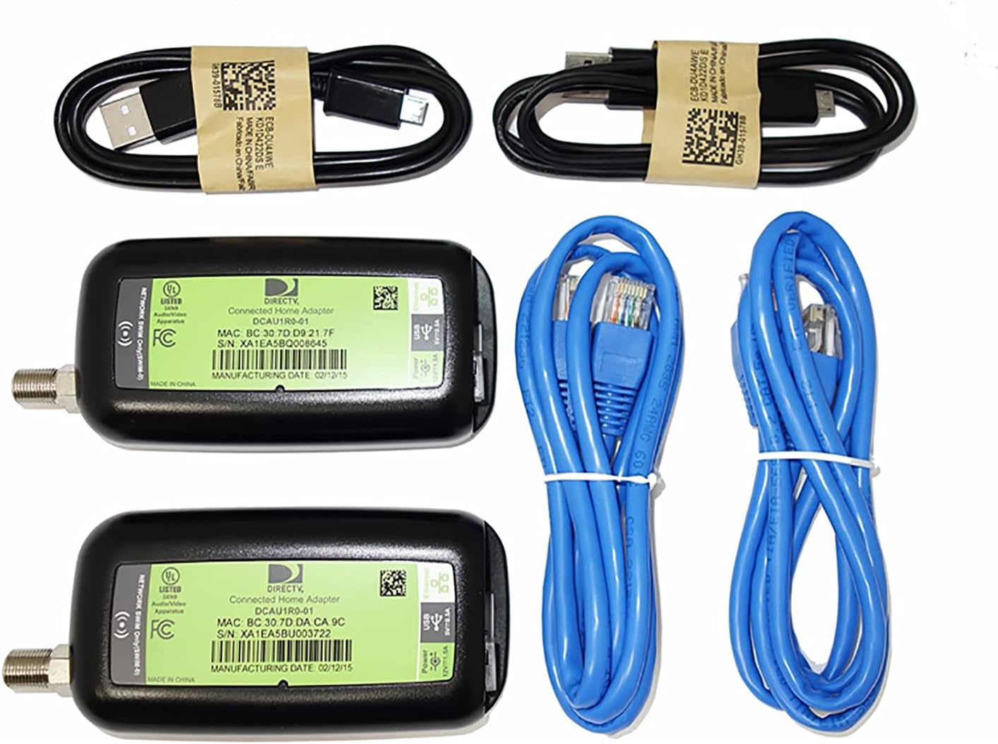 2 PACK - DIRECTV Broadband DECA Ethernet to Coax Adapter - Third Generation (with 2 AC Power Supplies)