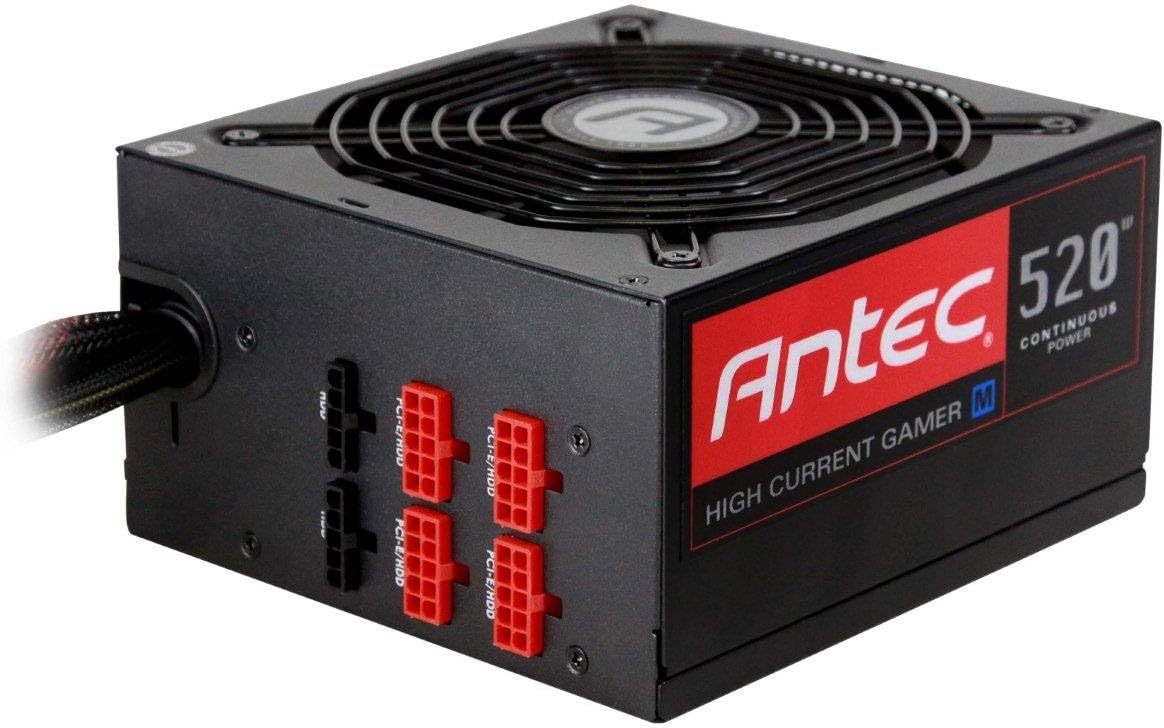 Antec High Current Gamer, 80 Plus Bronze, 520-Watt Modular Power Supply HCG-520M