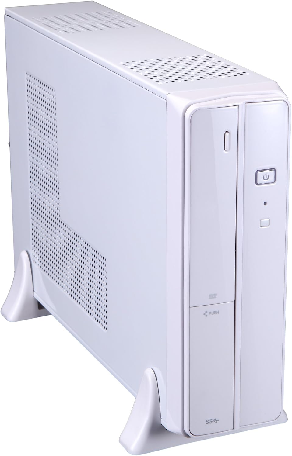Xion mATX/ITX Slim USB 3.0 Desktop Case with 5-In-1 Card-Reader and 300 Watt Power Supply XON-720P_BK, Black
